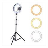 Aro De Luz Led 26cm + Tripode + Base Celular