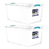 Pack 2 Cajas Wenco Transparente Wenbox 61 Lts 66,8x39,6x31,5
