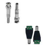 Kit 50 Conector Bnc Com Mola + 50 P4 Macho Com Borne - Prime