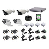 Kit De 4 Cámaras De Seguridad Hikvison  Full Hd 1080p Y 4k 