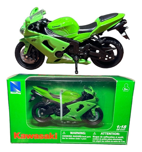 Moto Kawasaki Zx-6 Rr Escala 1:18 Coleccionables New Ray 