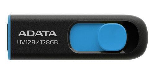 Memoria Usb 3.0 Adata Uv128 128gb Negro/azul Auv128-128g-rbe