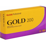Caja De (5 Rollos) Película Kodak Gold 200 Formato 120