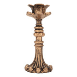 . Candelabro Vintage Tallado En Bronce Bellamente Tallado