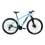Bicicleta Aro 29 Ksw Xlt 2019 Alum Câmbios Shimano 21v Disco Cor Azul Tamanho Do Quadro 19