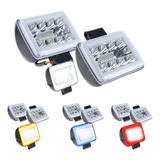 2 Faros 16 Led Auxiliar Aro De Gel Ojo Angel Fija Estrobo F