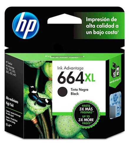 Cartucho Hp 664xl Negro Original