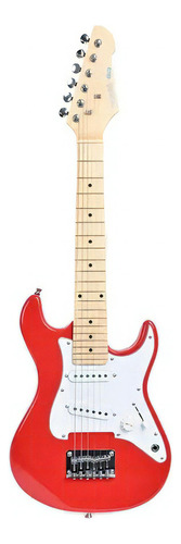 Guitarra Eléctrica Stratocaster Parquer Niños - Adolescentes Color Rojo Orientación De La Mano Diestro