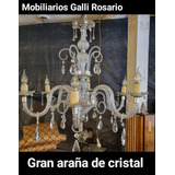 Galli Antigua Gran Araña Lámpara De Cristal Original Y Compl