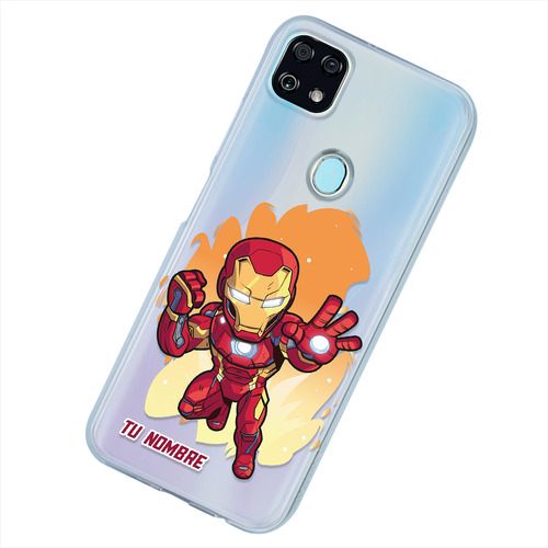 Funda Para Zte Iron Man Marvel Personalizada Nombre