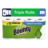 Toallas De Papel Bounty Select A Size, 4 Rollos Triples