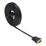 Cable Vga 25ft Delgado Plano Para Monitor De Computadora,