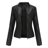 Cazadora Biker Casual Piel For Mujer