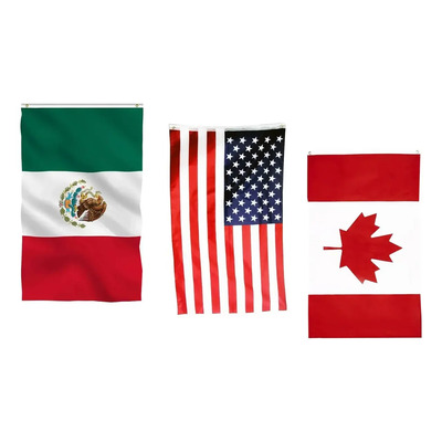 Banderas Usa, Mexico, Canada Pack 60 X90 C/u, Mundial, Tlc