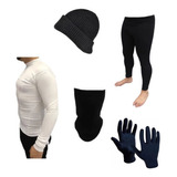 Conjunto! Camiseta Y Calza Termica +gorro+cuello+guantes