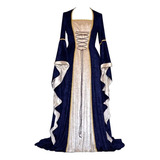 Vestido Femenino De Terciopelo Con Disfraz Medieval De Hallo