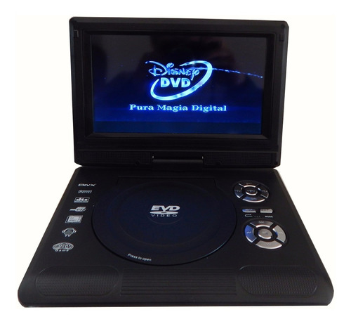 Dvd Portatil Auto Pantalla 9 Tv Hd Usb Radio + Consola Video Juegos Joystick Ideal Viajes Niños Peliculas Musica Juegos