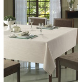 Toalha De Mesa Quadrada 8 Lugares Passion 2x2m Bege Dohler