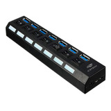 Hub Extensor 7 Portas Usb 3.0 Chave Seletora On/off C3tech