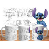 Taza - Tazón De Ceramica Disney Stitch Creacion 4k Art