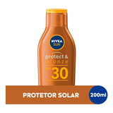 Protetor Solar Protect & Bronze Sun Fps30 200ml Nivea