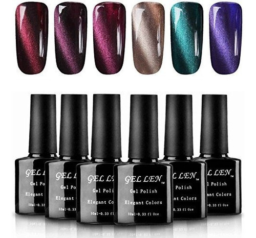 Esmalte De Uñas - Gellen Cat Eye Gel Nail Polish Kit Ele