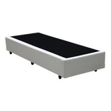 Base Box Solteiro Corino Branco - 88x188x40