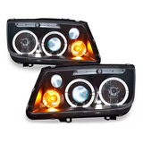 Faros Jetta A4 99-07 C/lupas Y Leds Precio X Par