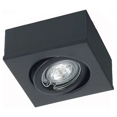 Spot Semiembutir Cuadrado Negro Blanco C/ Dicroica Led 7w