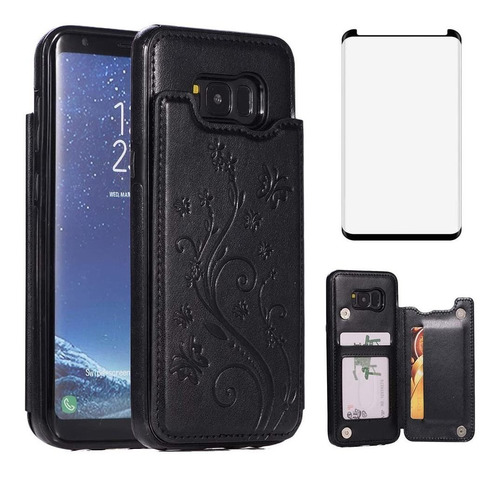 Funda Tarjetera + Protector De Pantalla Samsung Galaxy S8 +