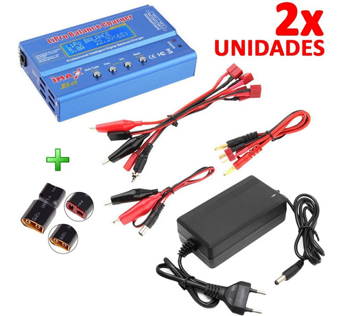 Kit 2 Carregadores Imax B6 80w 2s-6s + 2 Fontes Hobbygoias