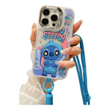 Case Fosfo Stitch + Mica Cristal Para iPhone 11 