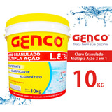 Balde De Cloro Faz Hidroazul Genco 10kg Para Piscina