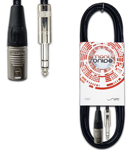 Cable Canon Xlr Macho A Plug Trs Balanceado 8 Mts Mscables