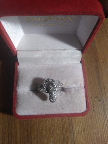 Anillo Serpiente Plata C/marquesitas  Único 