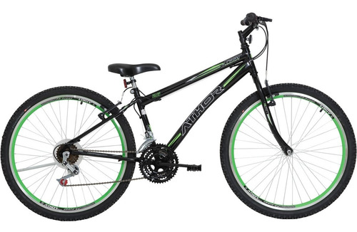 Bicicleta Aro 26 Athor Jet Rebaixada 18v Preto/amarelo Cor Preto/verde Tamanho Do Quadro Único