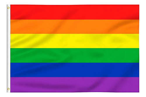 2 Pzs Bandera Lgbt Pride Arcoiris 150x90cm Orgullo Gay