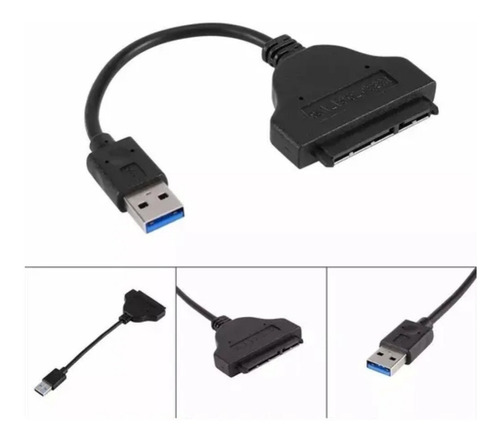 Cabo Conversor Adaptador Ssd Hd Sata Note 2.5 Usb 3.0 15cm