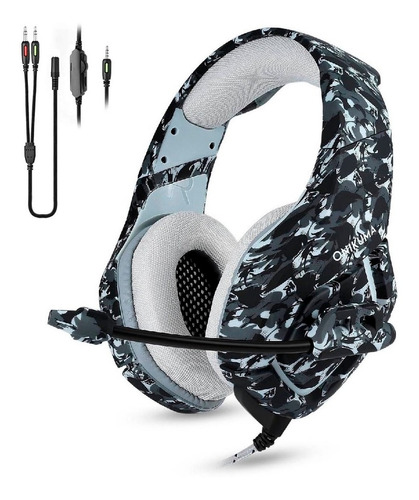 Audifonos Gamer Onikuma K1 B Camouflage Grey