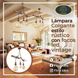 Lampara Colgante De Madera Fina Vintage!