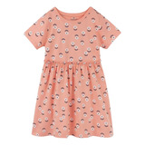 Vestido Curto Infantil Rodado Em Poás - Hering - 5b1g