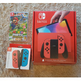 Nintendo Switch Oled + 4 Controles + Mario Party Superstars