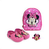 Kit Babuche Infantil Menina E Mochila Sandália Babuche Rosa