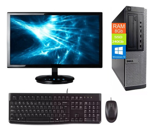 Cpu Dell Optiplex Core I5 8gb Ssd240gb Monitor 19'' Completo