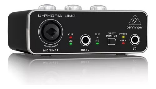 Placa De Audio Sonido Interface Behringer Um2 Con Usb