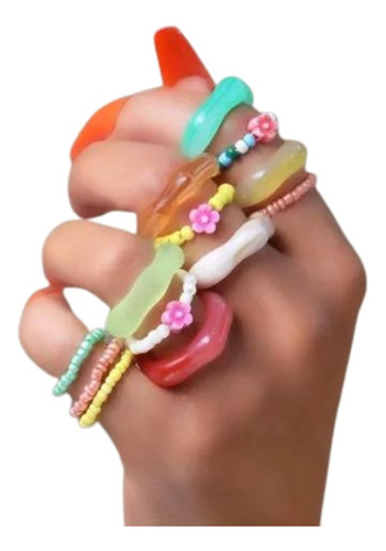 Set 14 Anillos Importados Shein Accesorios Chunky Aesthetic