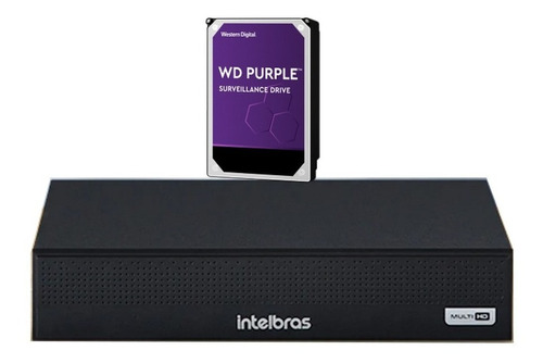 Dvr Intelbras 8ch Mhdx 1008c Inteligente C/ Hd 2tb Wd Purple