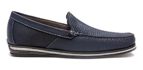 Mocassim Democrata Denim Laguna Couro Natural Homem Dockside