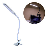 Lampara Led Flexible Usb Con Pinza Manicura Escritorio 10184