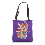 British Corgi Dog Crown Union Jack King Reino Unido Coronaci